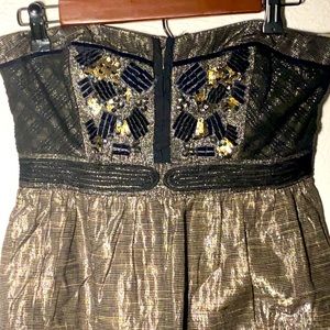 Metallic Staring at Stars Mini Dress